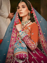 AJR Couture Luxury Embroidered Raw Silk 3 Piece Unstitched Suit ARJC24L AFF-04 REGALIA